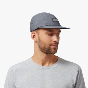 On running men’s blue chambray denim 5 panel trendy hat One size